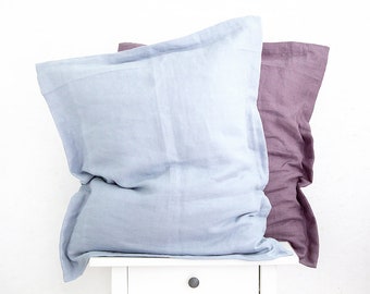 Linen sham pillow case made of baltic linen in many colors