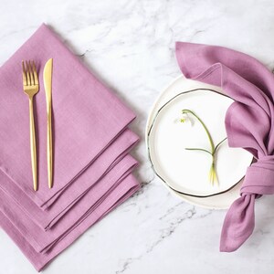 Linen napkins in Various Colors, Washed Linen Napkins, Wedding Table Linen, Dining Napkins, Wedding Linen Napkins, Linen Cloth Napkins image 5