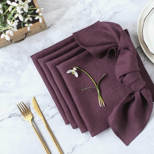 Linen napkins in Various Colors, Washed Linen Napkins, Wedding Table Linen, Dining Napkins, Wedding Linen Napkins, Linen Cloth Napkins image 6