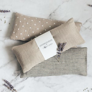 Lavender Eye Pillow, Organic FlaxSeed Eye Mask, Aromatherapy & Stress Relief, Yoga Gift, Spa Sleep Relaxation, Weighted Pillow, Eco Friendly image 3