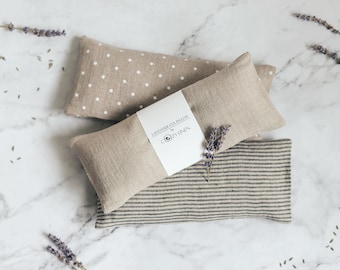 Cuscino per gli occhi, maschera per gli occhi alla lavanda e ai semi di lino, aromaterapia floreale, regalo per yoga, cuscino per gli occhi antistress per il sonno e il rilassamento in spa, ecologico