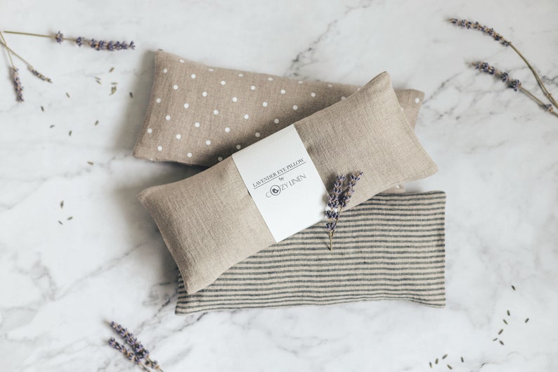 Lavender Eye Pillow, Organic FlaxSeed Eye Mask, Aromatherapy & Stress Relief, Yoga Gift, Spa Sleep Relaxation, Weighted Pillow, Eco Friendly image 3