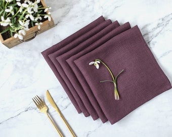 Linen napkins in Various Colors, Washed Linen Napkins, Wedding Table Linen, Dining Napkins, Wedding Linen Napkins, Linen Cloth Napkins