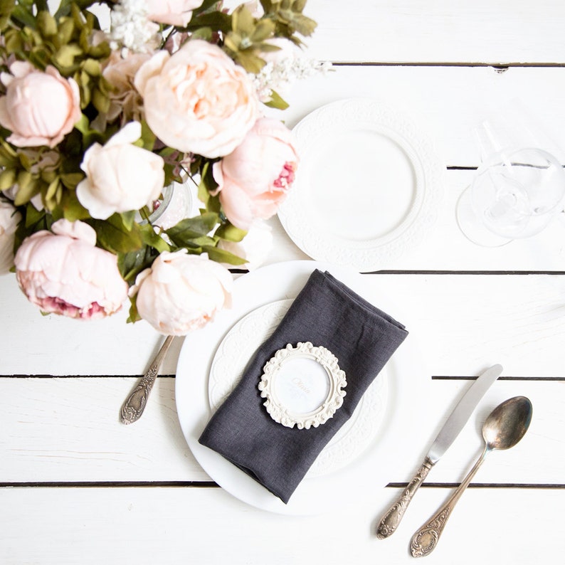 Linen Napkins Bulk in Natural Grey Color Cloth Napkins for Etsy