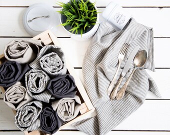 Linen Kitchen Towel Set of 3, Organic Eco-Friendly Tea Towels, Stonewashed Linen Dish Towels in Your Preferred Colors, Set of Kitchen Cloth