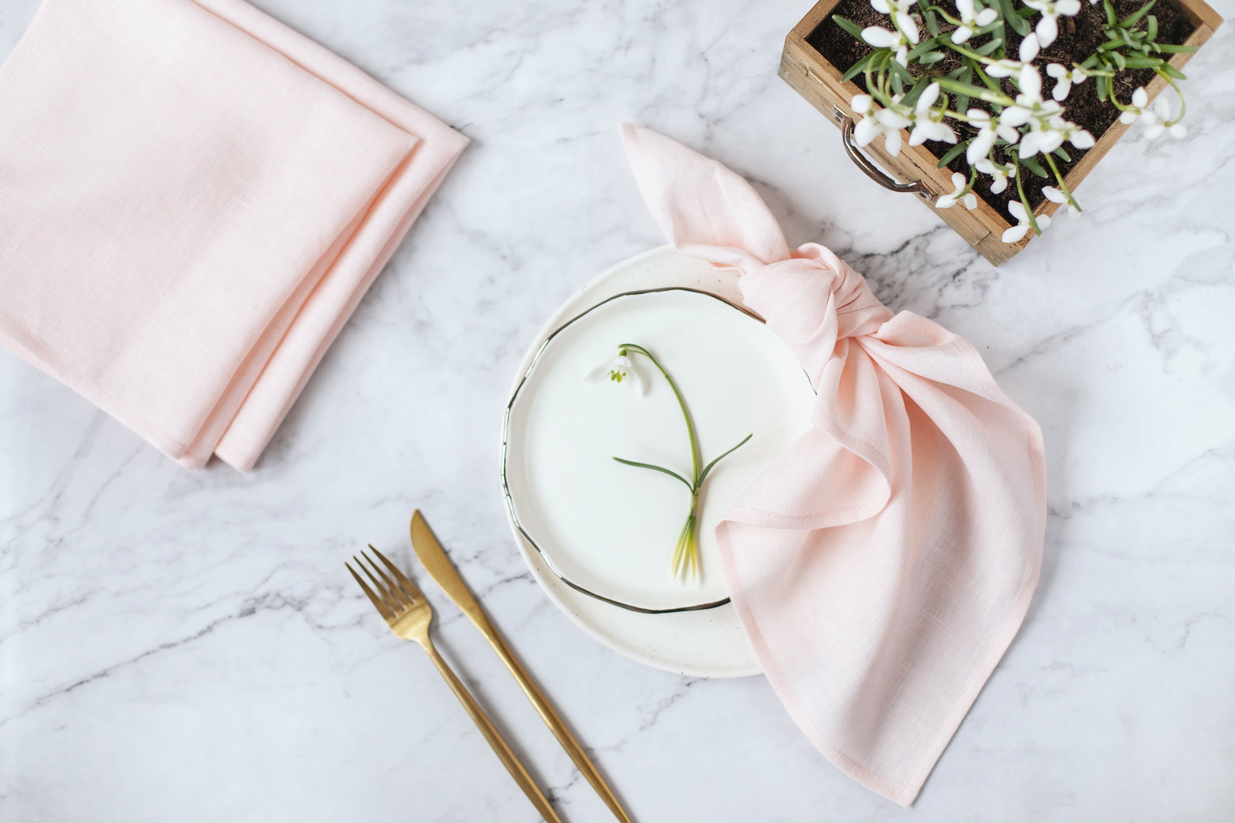 Pink Clay Linen Napkin (set of 4 or 6) — FOLD