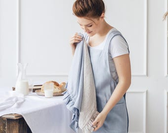 Ruffled Linen Tea Towels – Soft Textured Fabric, Available in Various Colours