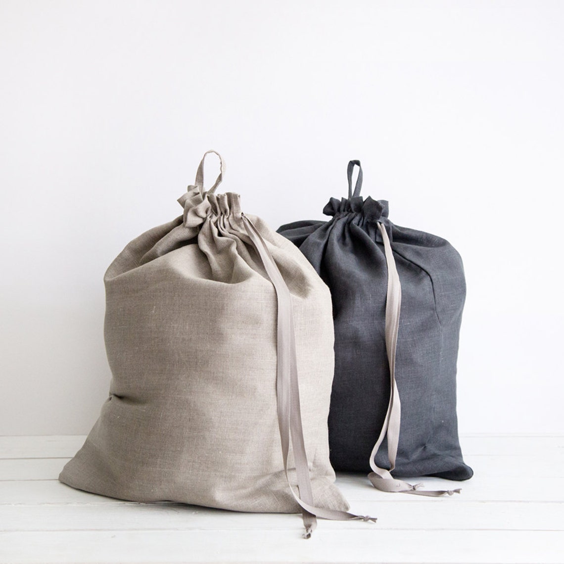 Linen Storage Bags Laundry Bags Set of 2 Large Laundry Bags Etsy