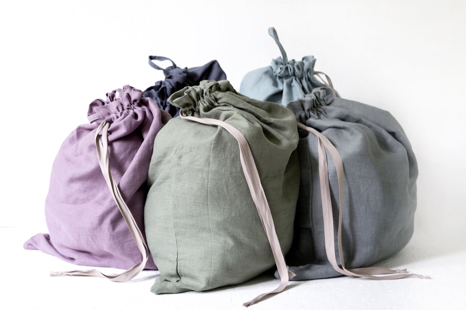Linen Laundry Bag Linen Storage Bag Large Laundry Bag Tavel Etsy