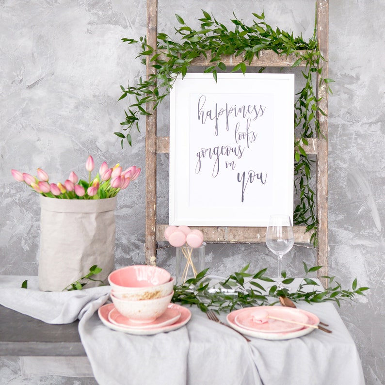 Natural Linen Tablecloth, Wedding Tablecloth, Event Table Top, Oversized Tablecloth in Many colors image 5