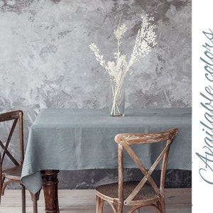 Natural Linen Large Tablecloth, Linen Tablecloth, Washed Soft Linen Table Cloth, Handmade Linen Tablecloth, Natural Dining Tablecloth