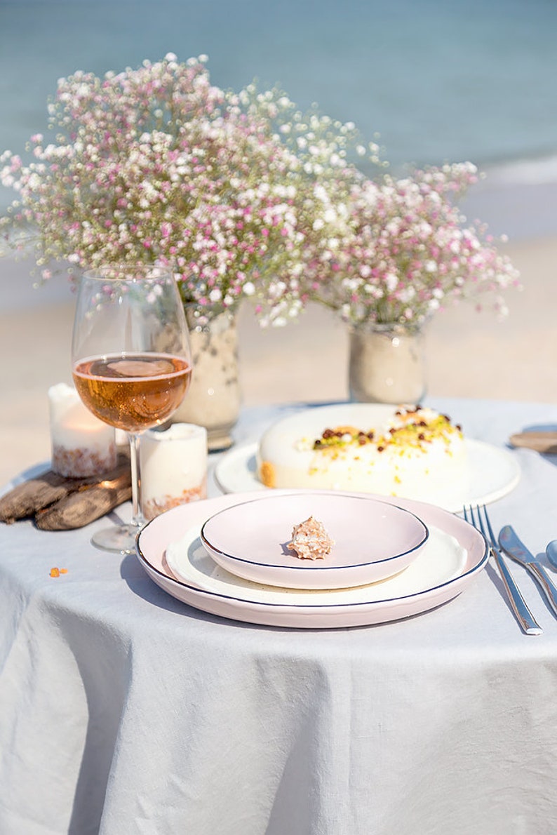 Natural Linen Tablecloth, Wedding Tablecloth, Event Table Top, Oversized Tablecloth in Many colors image 7