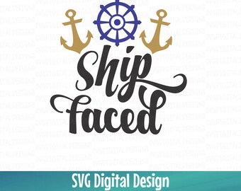 Summer SVG File Beach Quote Ship Faced Svg Saying - Summer SVG File tagliati ottimi per Silhouette & Cricut Svg Dxf Eps, Design in vinile Cruise