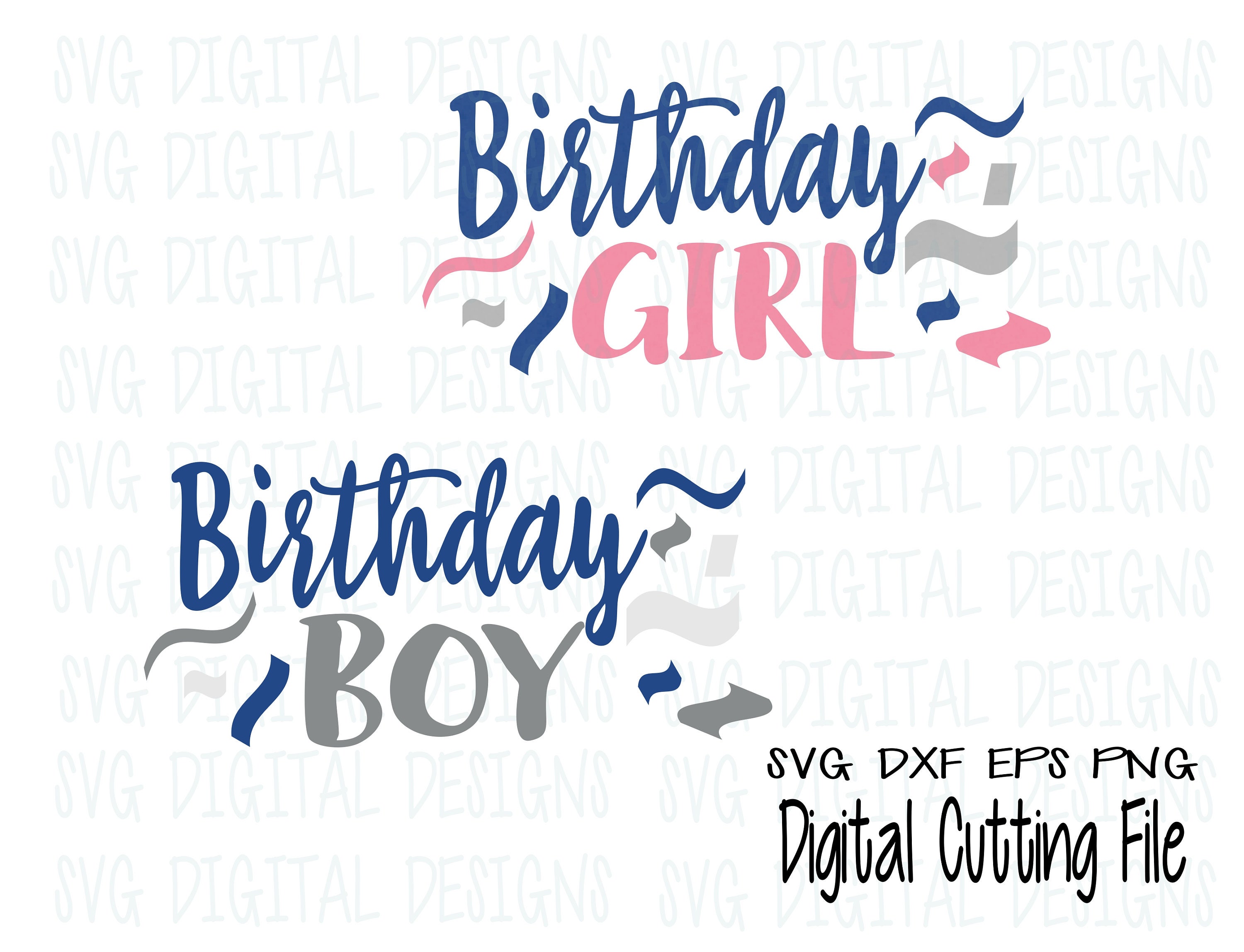 Download Birthday Girl Birthday Boy Confetti Svg Set Svg Clipart ...