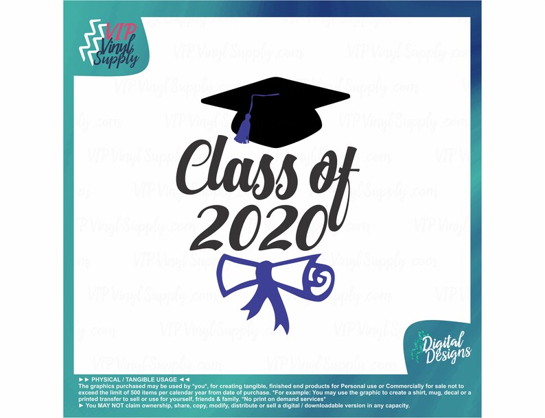 Download Graduation Svg Graduation Cap & Diploma Svg Clipart 2020 | Etsy