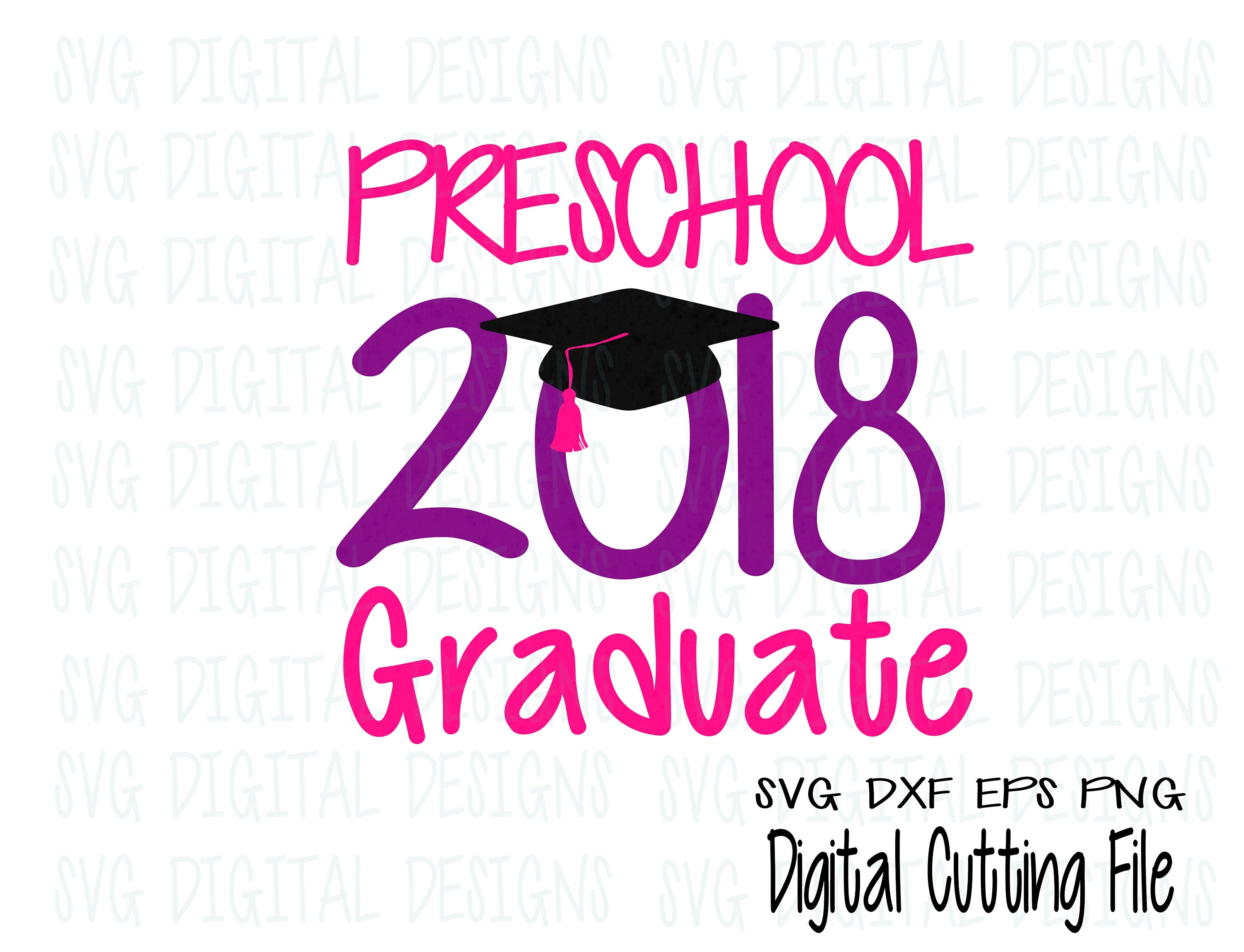 SVG PRESCHOOL GRADUATION 2018 Svg Pre K Grad Cutting files