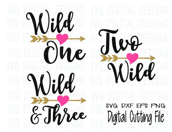 Download Wild Birthday SVG Set Wild One Two Wild Wild and Three | Etsy