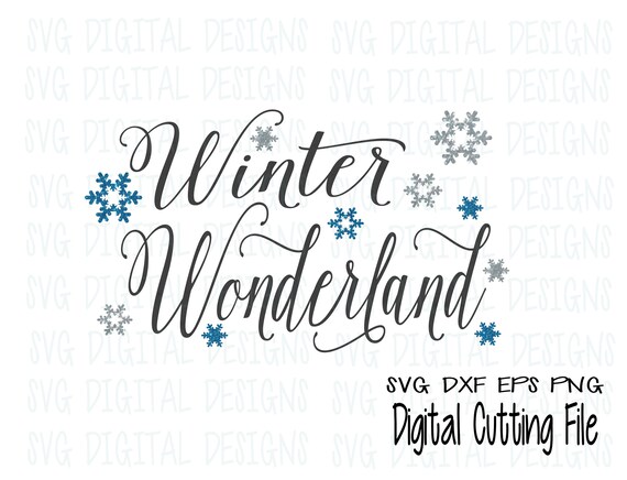 Download Winter Wonderland SVG Cut File DesignChristmas Quote Svg Dxf | Etsy