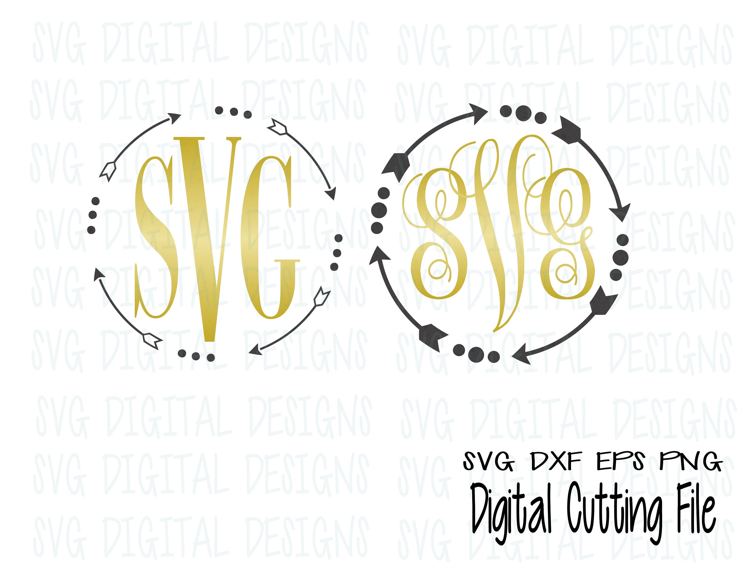 Download Arrow Monogram Svg Files Cute Arrow Svg Digital Design | Etsy