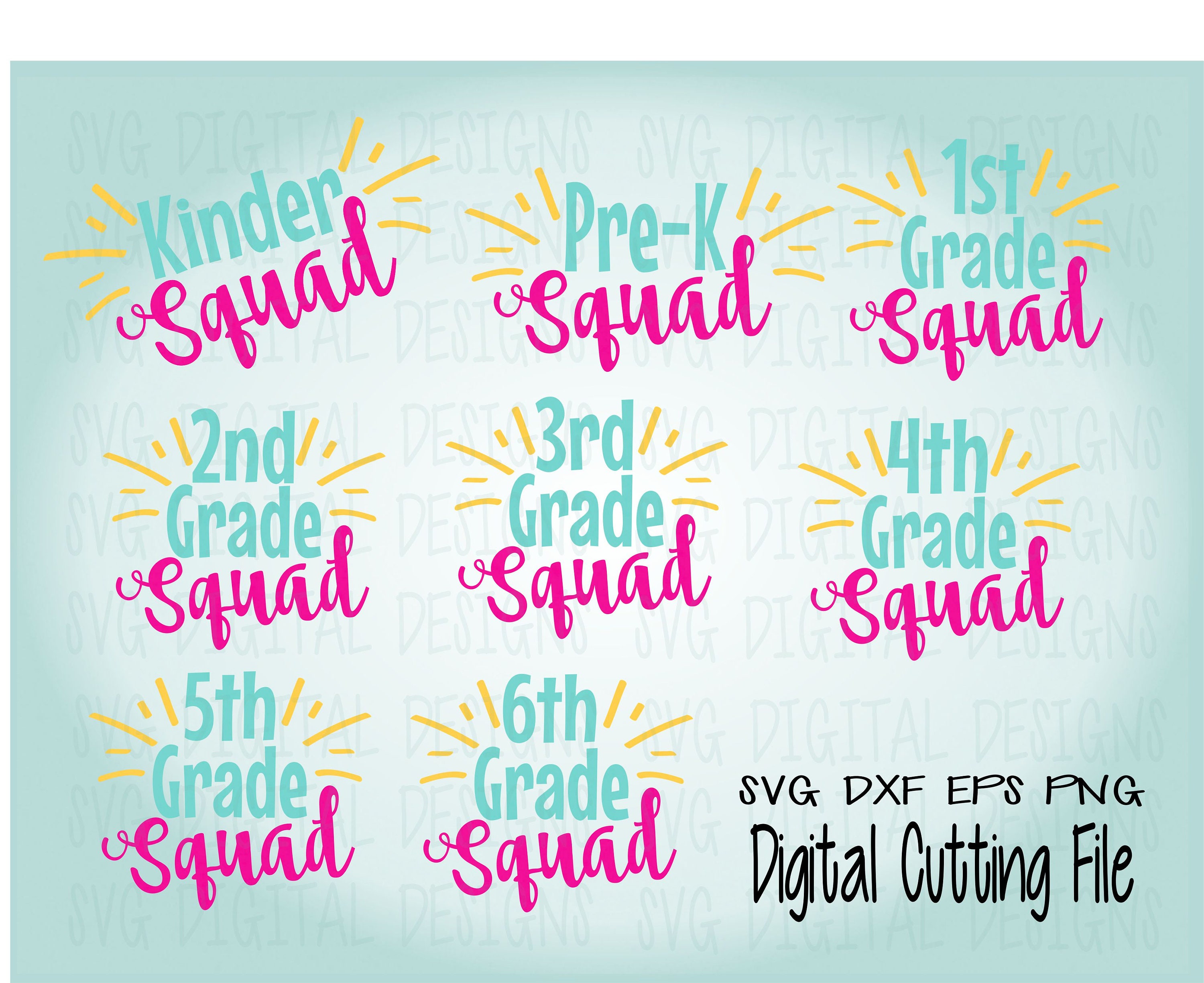 School SVG Bundle Cut Files, Back to School Set Svg Vinyl Design ...