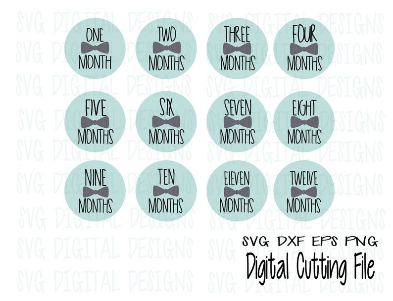 Download Clip Art Art Collectibles Scal Svg Dxf Eps Png Cricut Bow Tie Baby Months Svg Bundle Digital Cutting File Baby Milestone Silhouette Bowtie Baby Month Svg Cut File