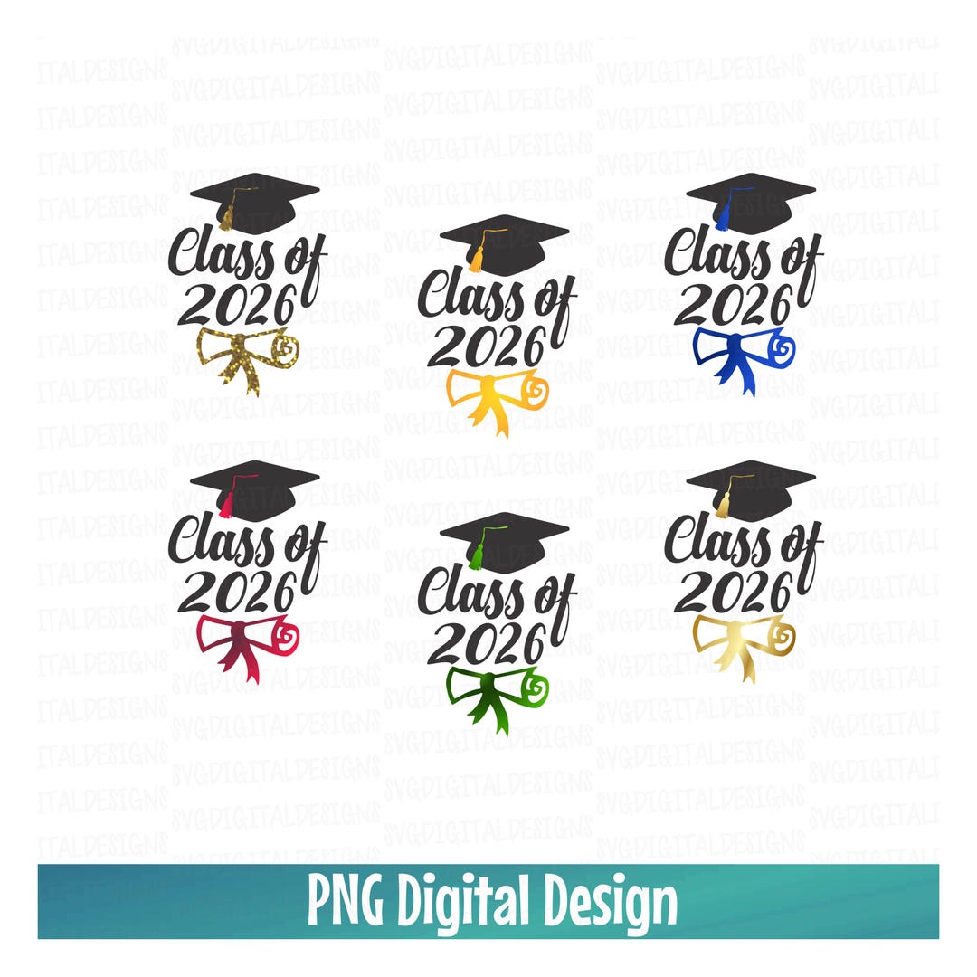 Graduation Set Printable, Class of 2026 Printable - Grad Cap 2026 Sub ...