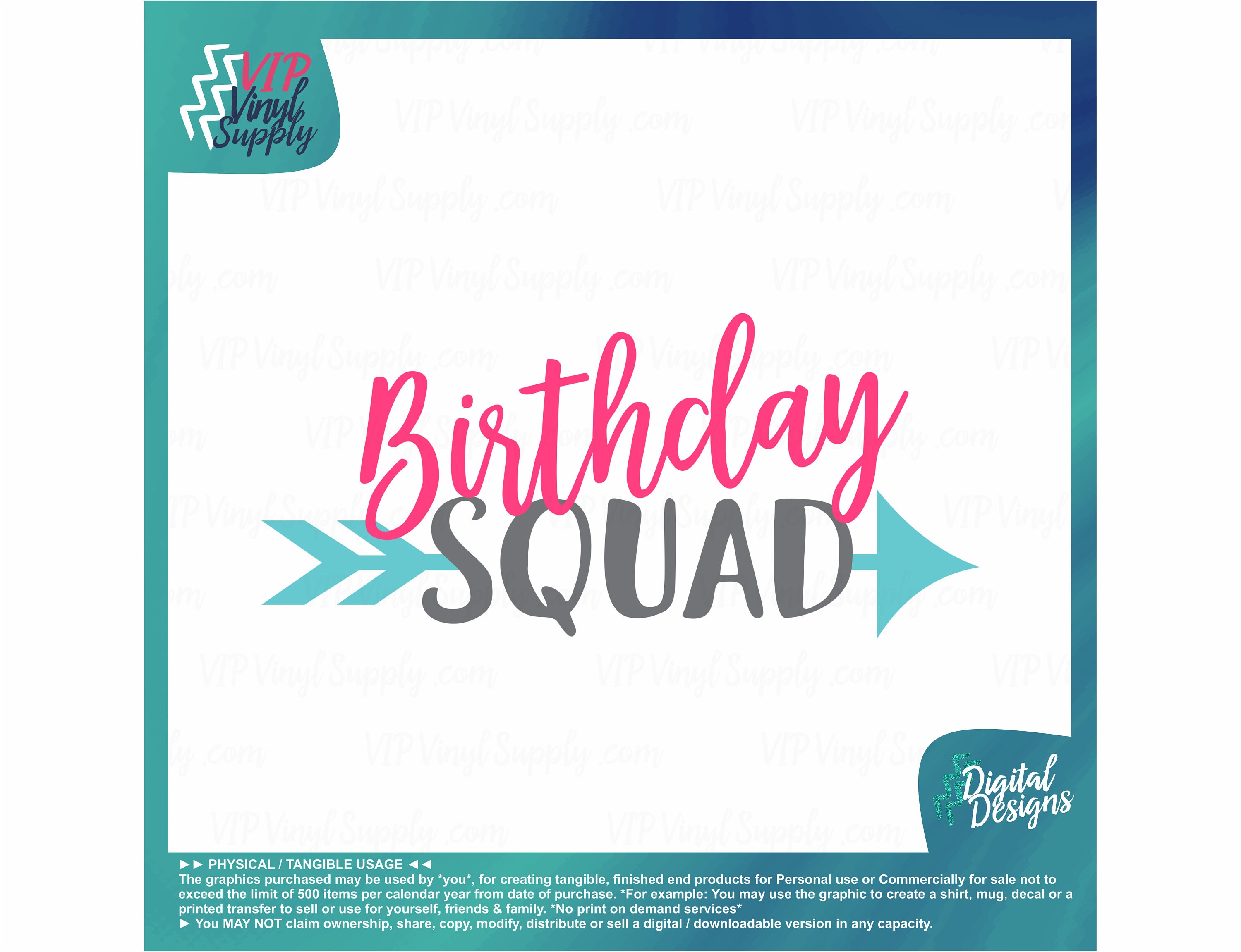 Download Birthday Squad SVG Birthday SVG Arrow Design Cut files for ...
