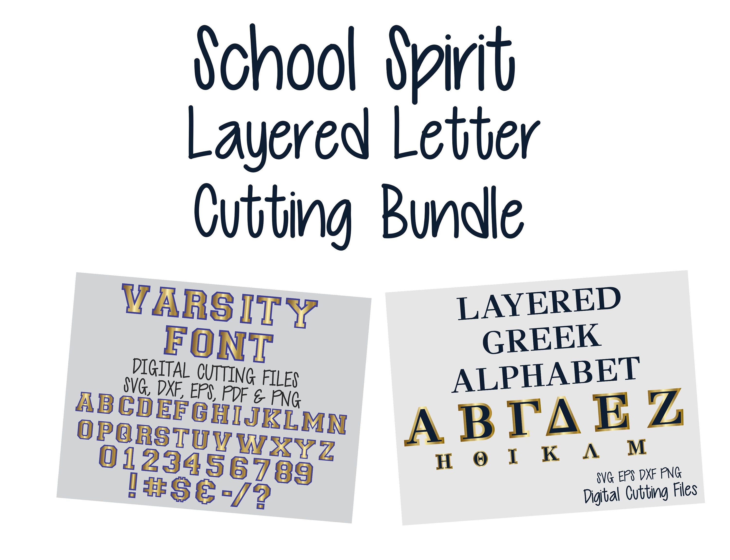 Download Varsity Svg Greek Svg School Svg Cut File Set Layered Digital Etsy