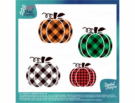 Thanksgiving Pumpkin Instant Download Red Buffalo Plaid Pumpkin Clipart Pumpkin PNG Design PNG Fall Digital Download