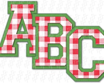 Christmas Plaid Alphabet PNG Pack, Digital Clip Art Elements, Commercial Use Download - A-Z