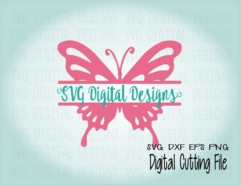 Download Split Butterfly SVG Monogram Frame SVG Cut Files Svg Vinyl ...