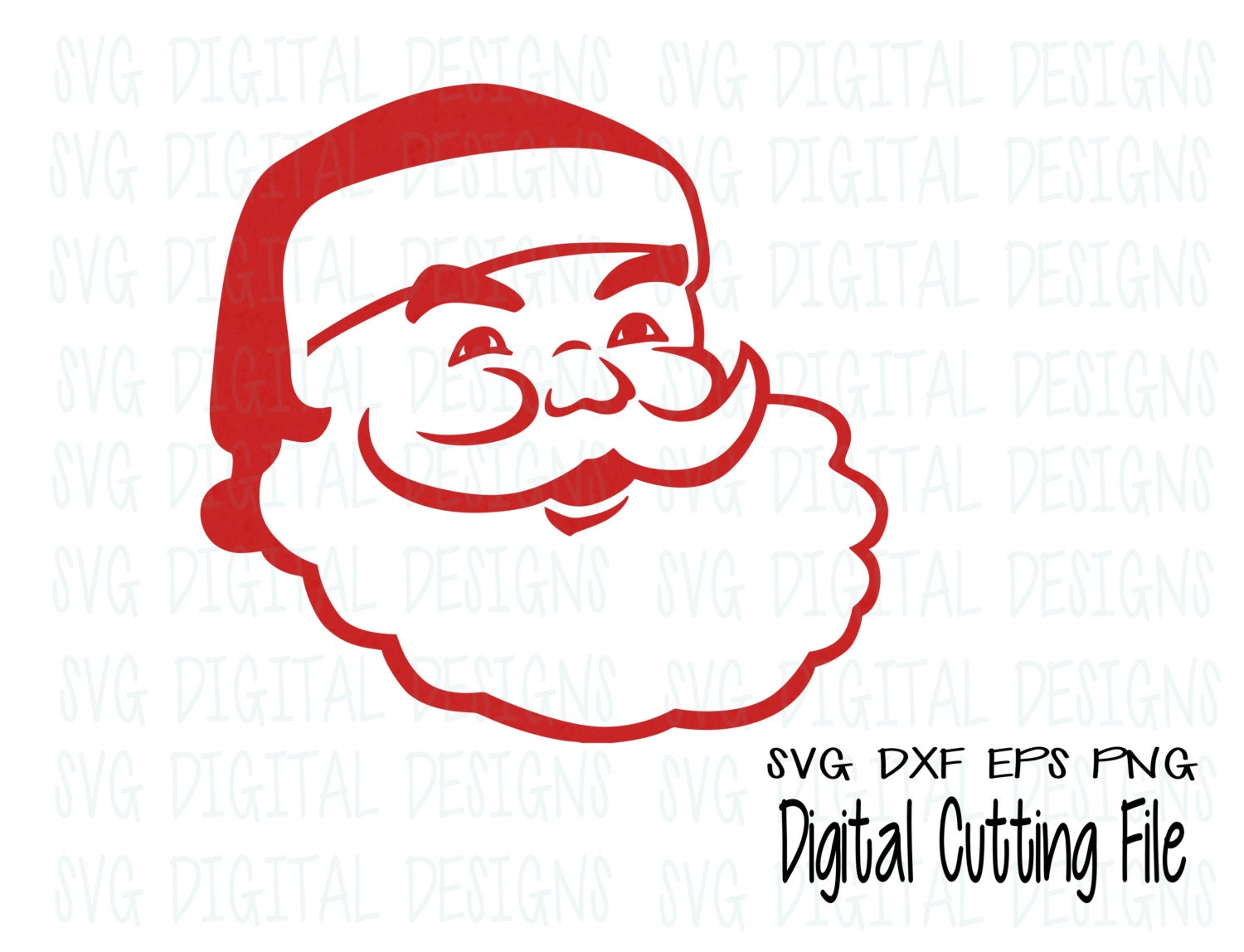 Download Santa svg file Christmas svg digital design cut files for | Etsy