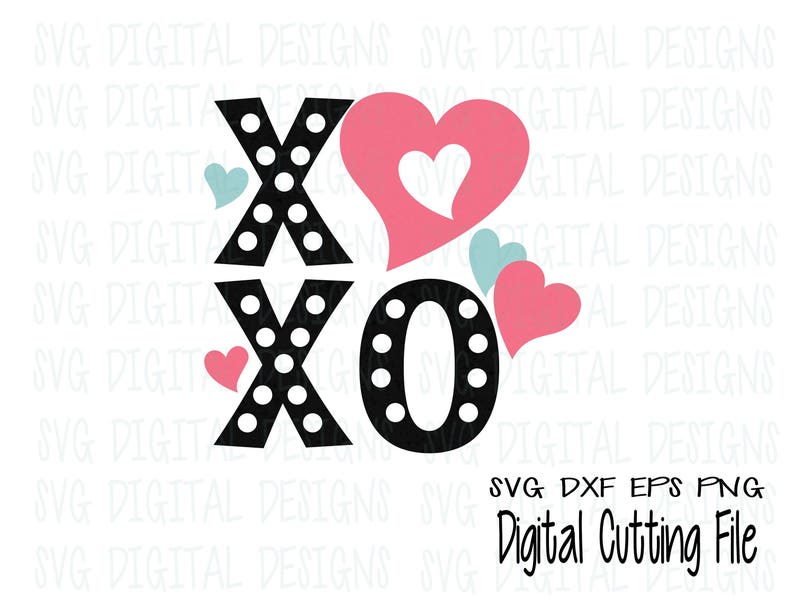 Download Valentines SVG XOXO Svg Xs and Os SVG Cut files Svg Dxf Eps | Etsy