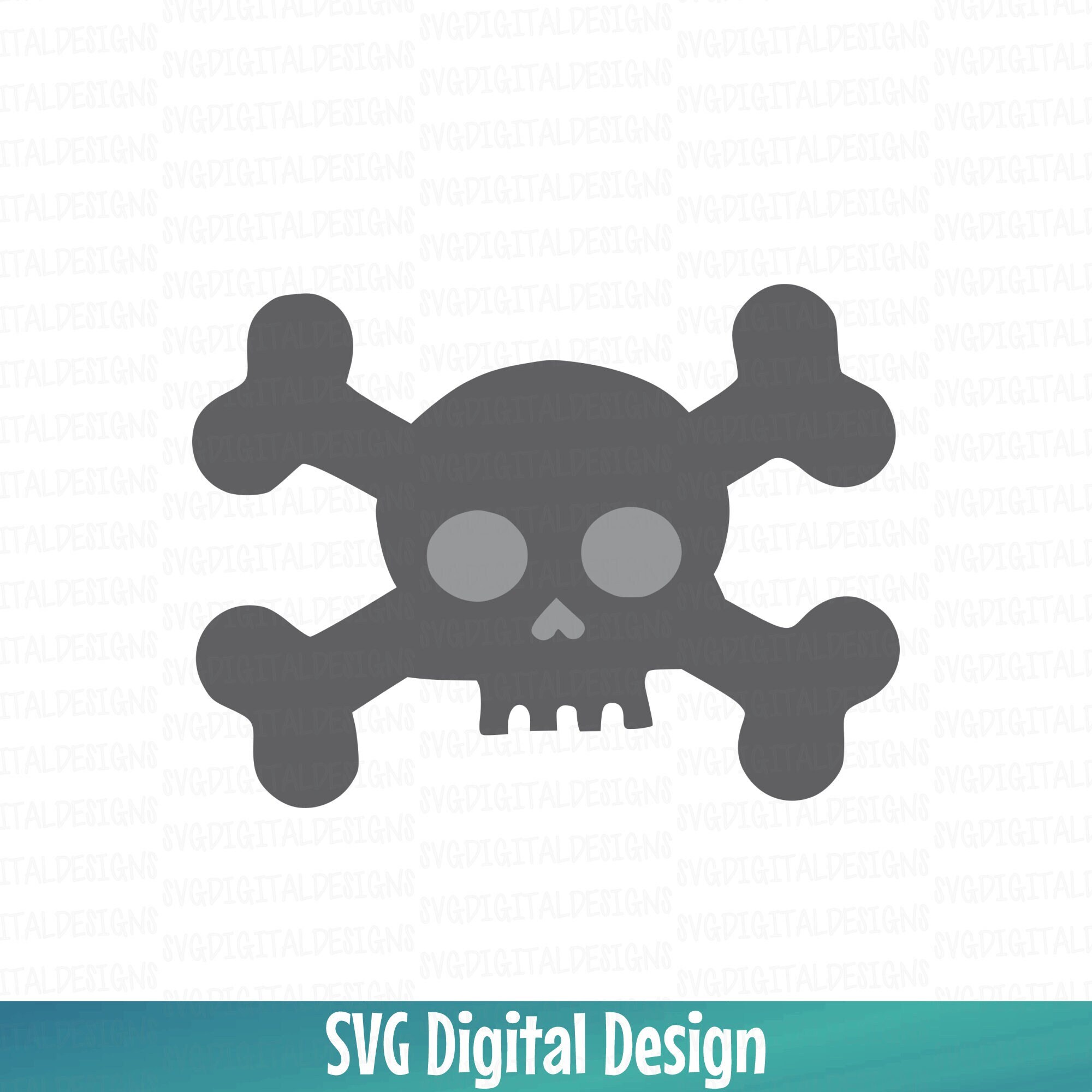 Crossbones SVG, Skull SVG, Skull and Bones Tshirt Cutting Files, Svg ...