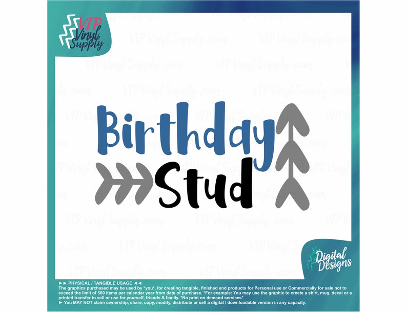 Download Svg Dxf Eps Vector Cutting Files Svg Digital Designs Birthday Stud Svg Birthday Boy Svg Arrow Design Cut Files For Silhouette Cricut Clip Art Art Collectibles Delage Com Br