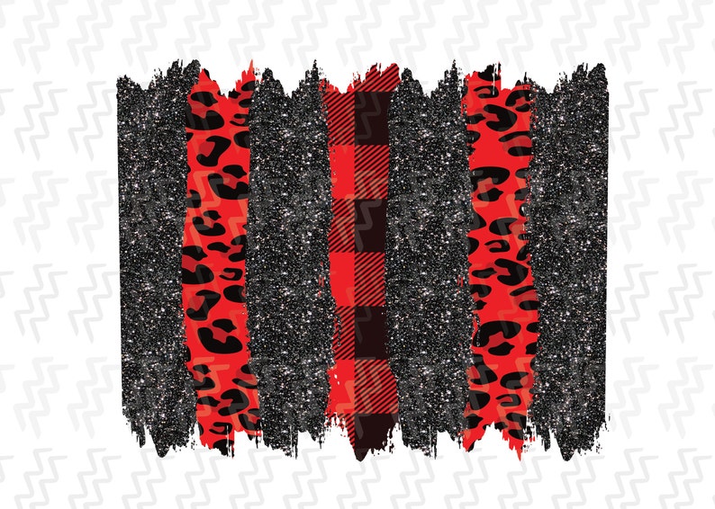 Digital Printable Background Set Digital Download Sublimation File Black Glitter /& Buffalo Plaid Leopard Brush Strokes PNG File