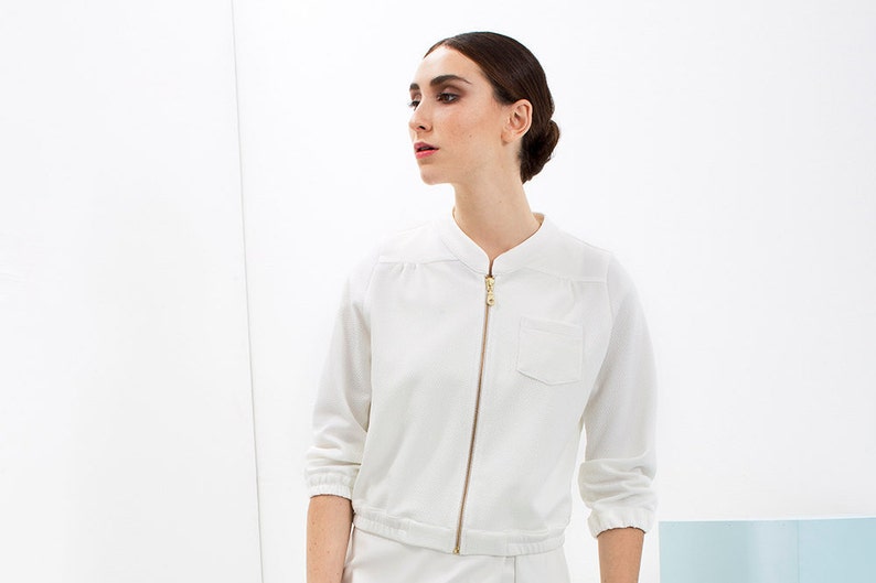 white bomber jacket womens