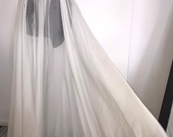 Long silk Chiffoon Wedding ivory Skirt Bridal