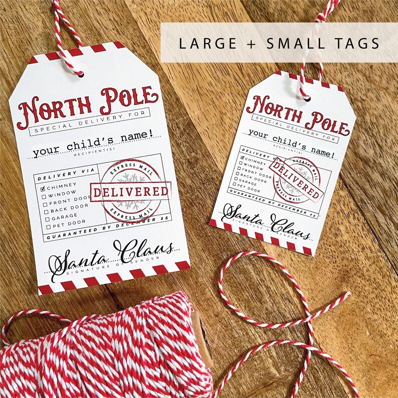 Printable Santa Gift Tag • Editable From Santa Tag • Christmas Gift Tag