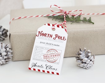 Printable Santa Gift Tag • Editable From Santa Tag • Christmas Gift Tag Template • Digital Santa Tag • Instant Download Holiday Tag