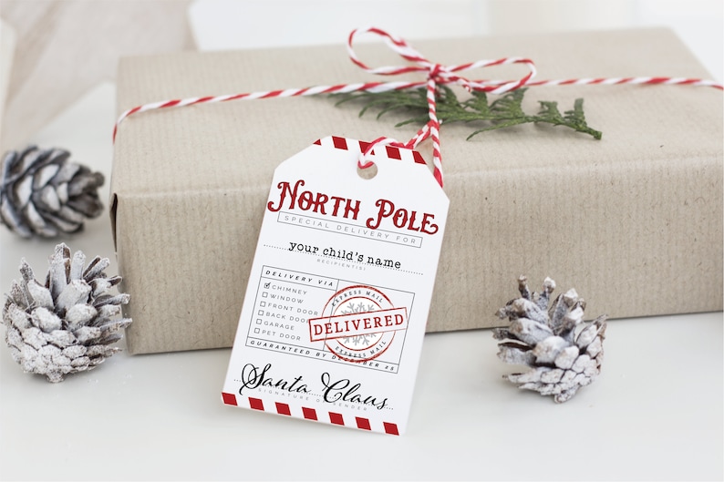Printable Santa Gift Tag • Editable From Santa Tag • Christmas Gift Tag