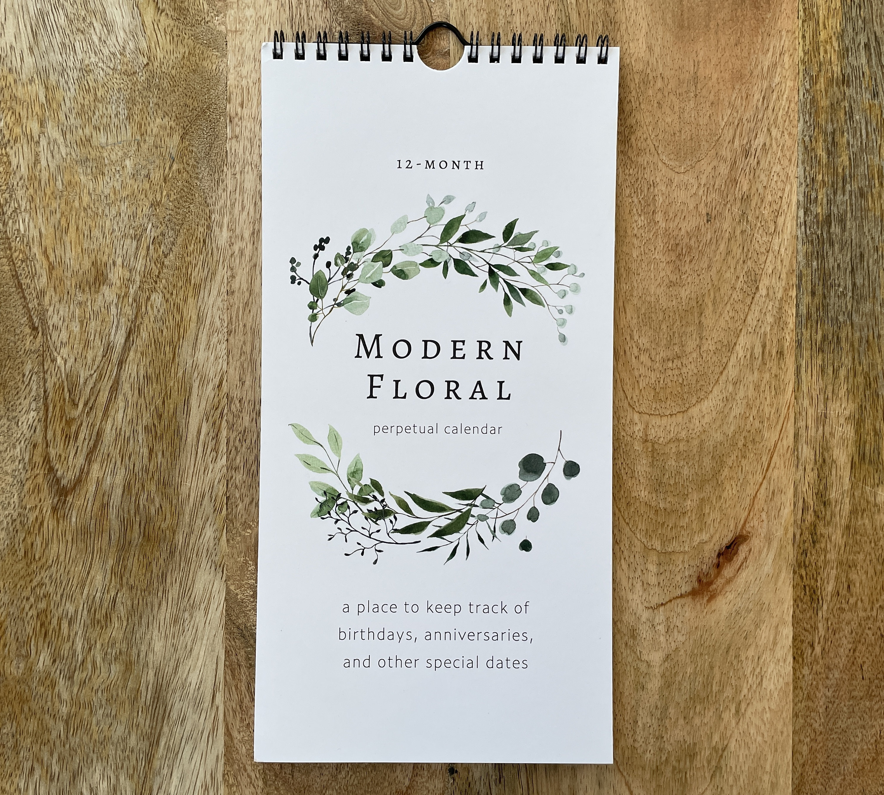 Perpetual Calendar Wall Calendar Annual Birthday Calendar - Etsy