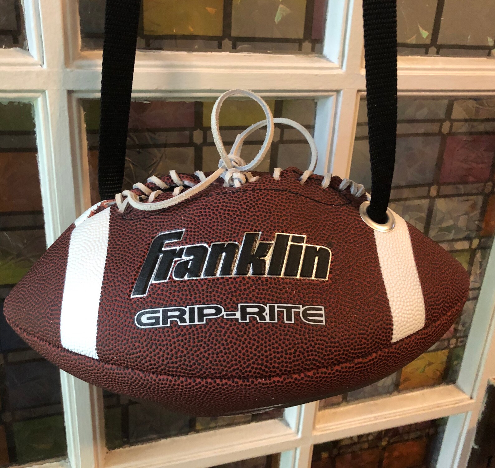 Free Shipping Football Sport Purse Upcycled Repurposed Tote Etsy