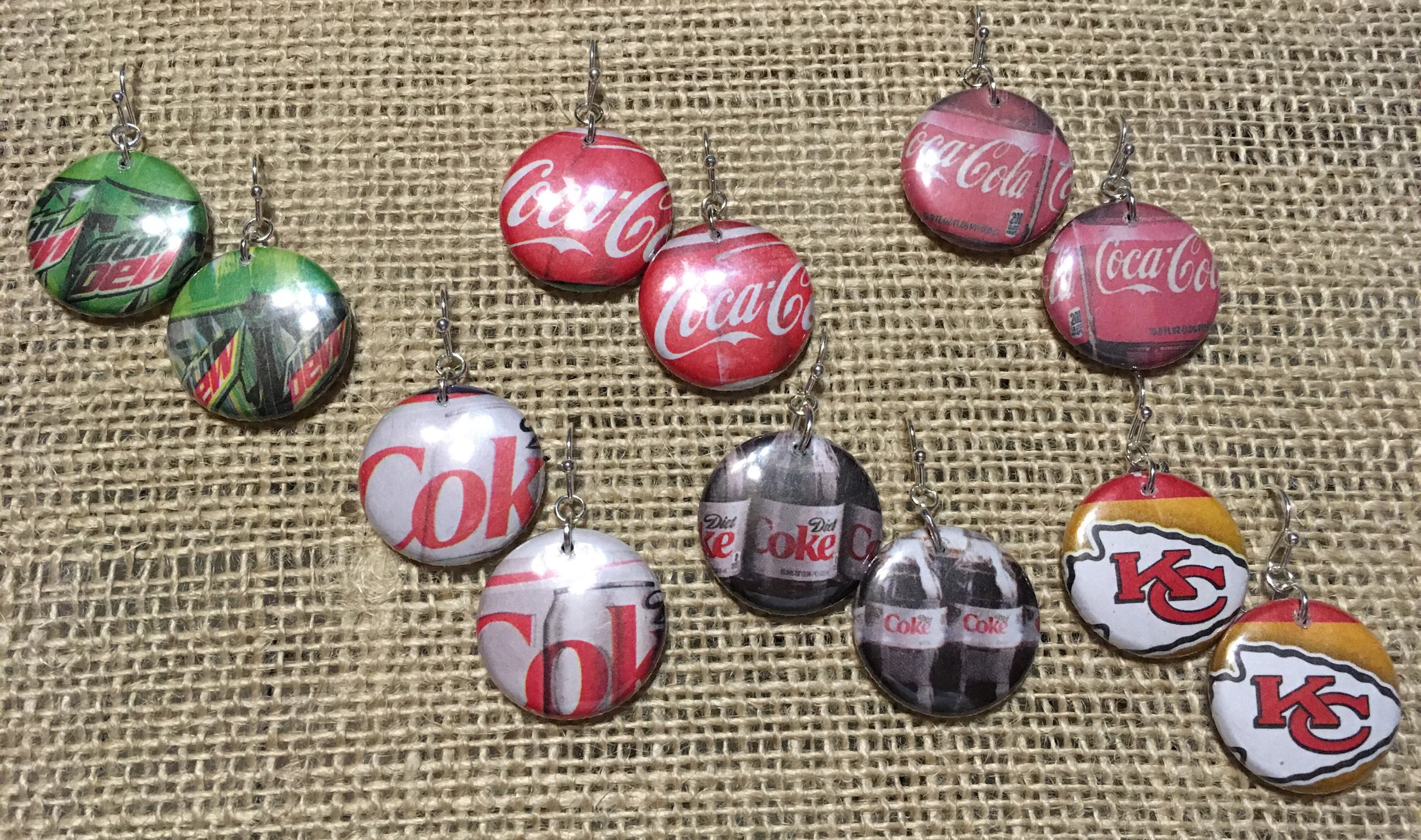 Earrings Free Shipping Recycled Coca Cola Coke Diet Coke Etsy