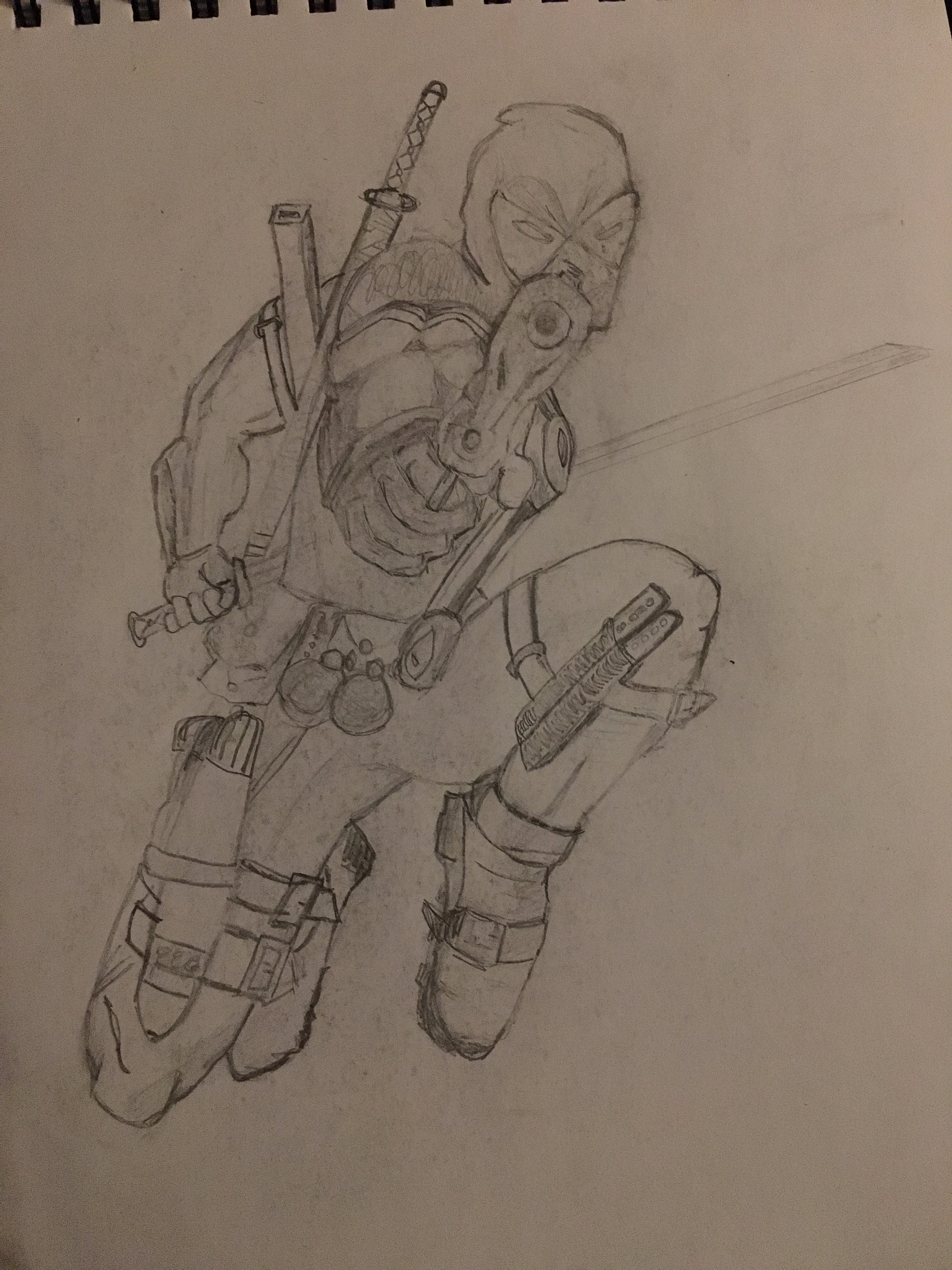 Deadpool pencil sketch