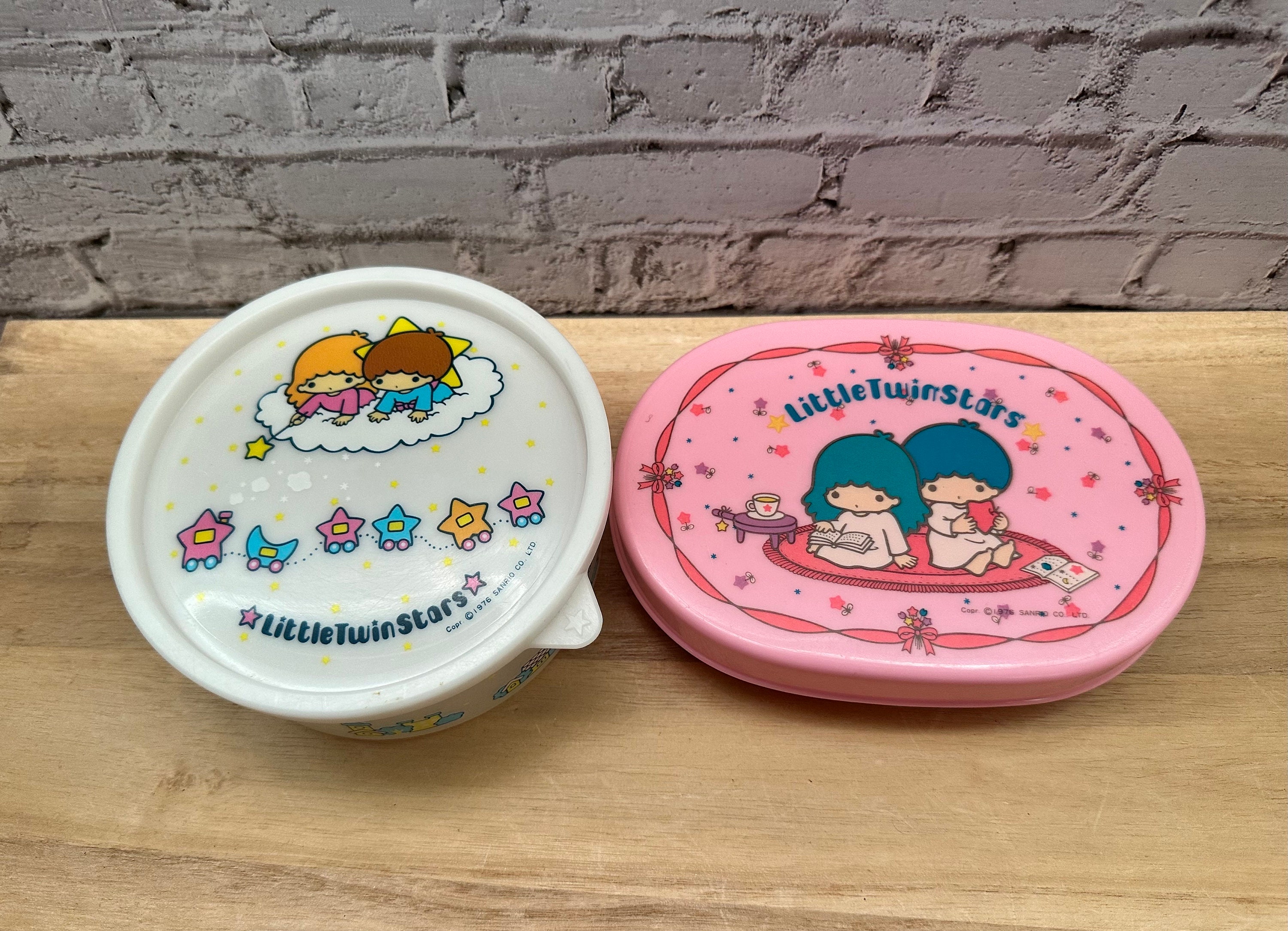 1976 Sanrio Little Twin Stars Lunch box Storage box