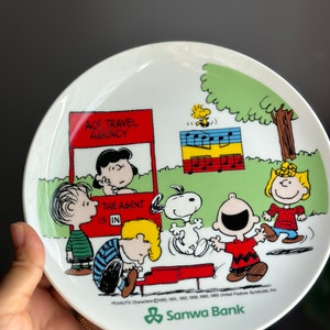 Bunter Vintage Snoopy und Freunde Teller