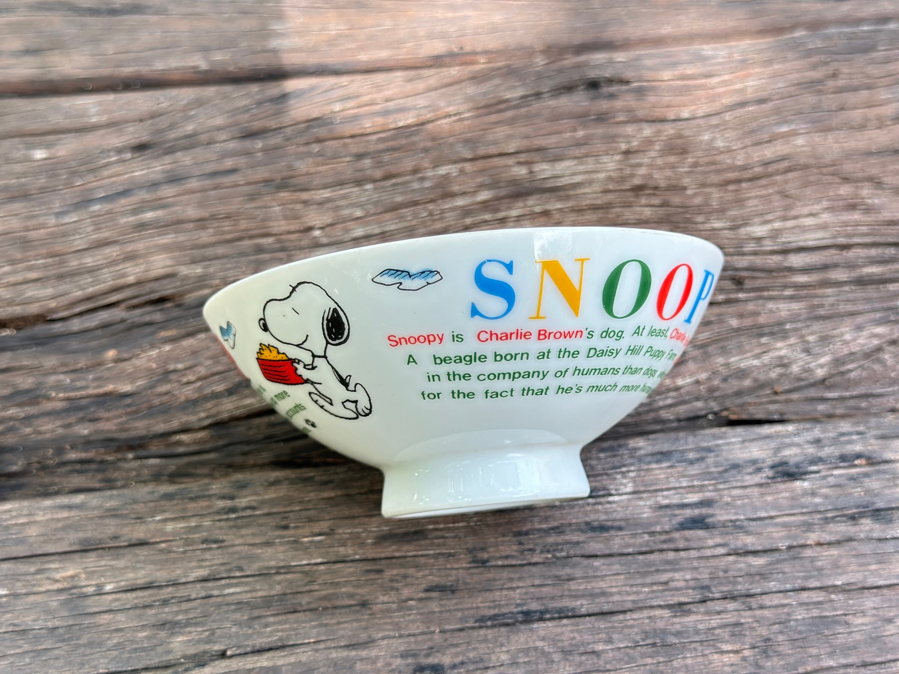 Vintage Snoopy Japanese Rice Bowl - Etsy