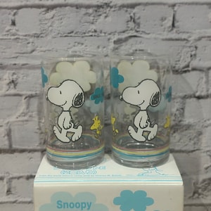 Snoopy and Woodstock water glass tumbler set of 2