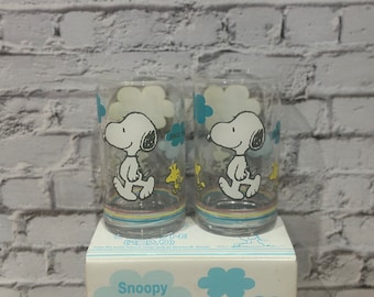 Snoopy and Woodstock water glass tumbler set of 2